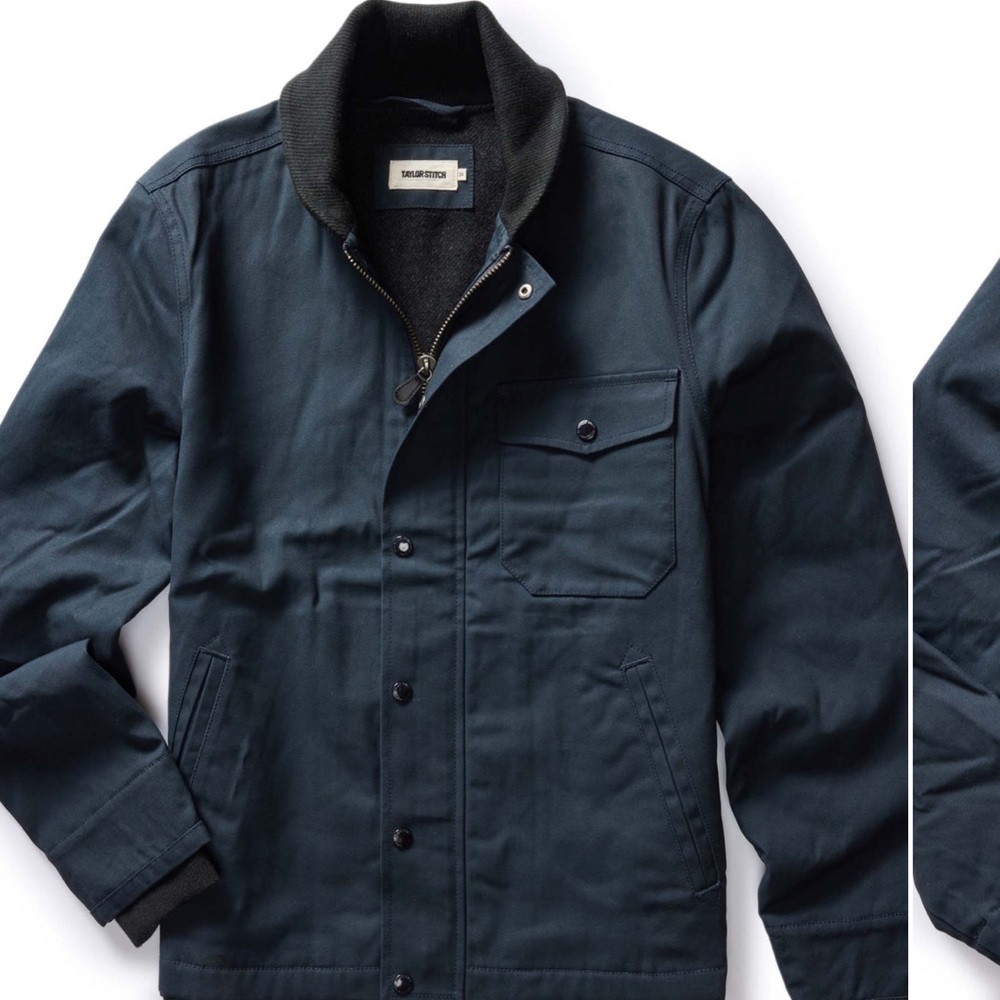 Taylor Stitch Deck Jacket Dark Navy Dry Wax Utility Jacket 42